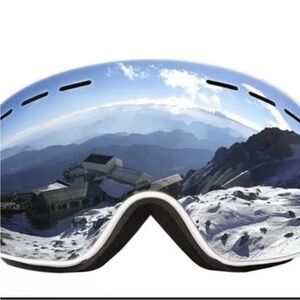 New Elevon Ski Snowboard Unisex Goggles Adjustable UV Protection Black Pouch Box
